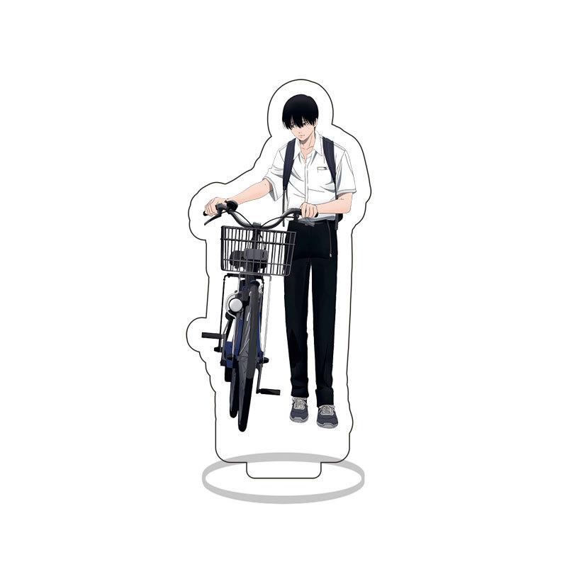 8Cm Small Standing Brand Light Extinguished Summer Sns Style School Series Bicycle, Acrylic Standing Brand Ornament 8cm*5PCS
