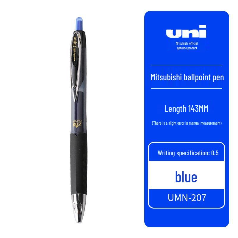 Mitsubishi UMN-207 Quick-Dry Water-Resistant Gel Pen 0.5mm for Exams