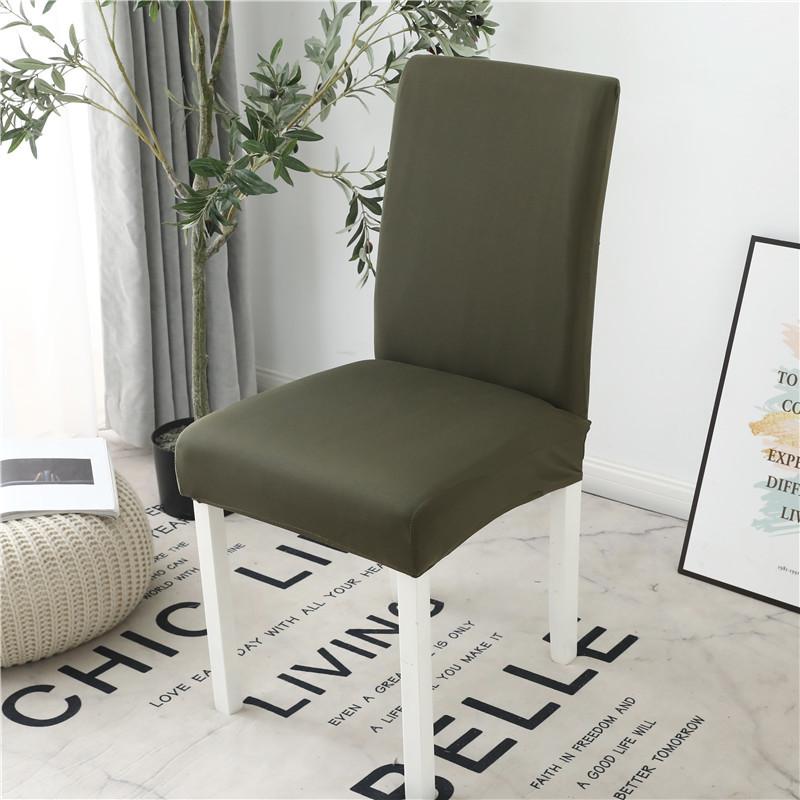 Grey Color Chair Covers Spandex Desk Seat Chair Covers Seat Protector Slipcovers For El Banquet Wedding Universal Size 1Pc
