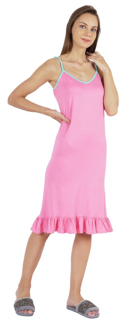 Inkmeso Solid Women  s Spaghetti Strap Nightwear Sleeveless Chemise