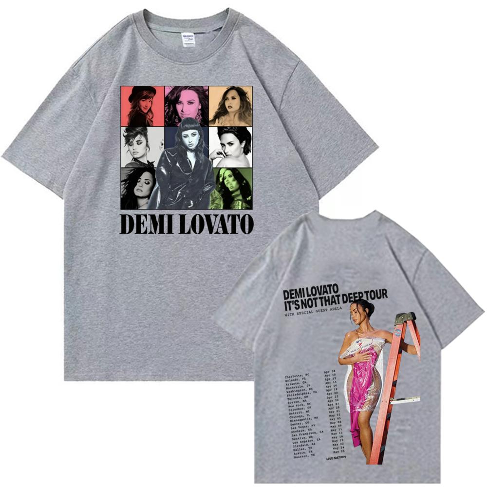 

Demi Lovato It s Not That Deep Tour T-shirt Summer Unisex Women Harajuku Cotton Short Sleeve O-neck Casual Shirt Gift S