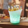 Xiaobudian LED Light Up Ice Bucket, Glowing Beer Bucket with Color Changing Lights, Battery Powered Champagne Cooler for Bar KTV Party