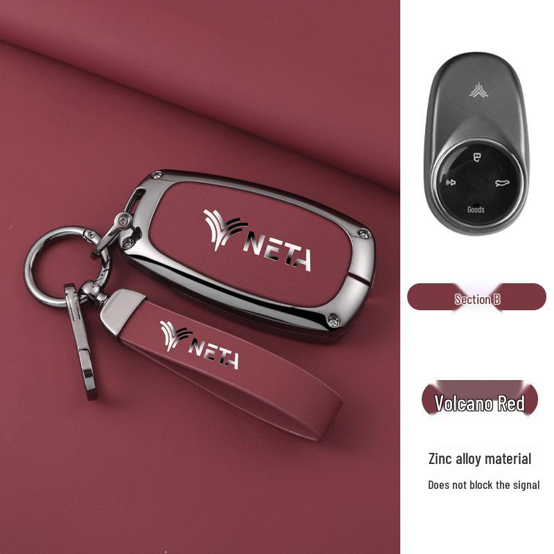 Nezha S Key Case: Luxury Metal Hanging Key Buckle for New Energy V Car – Anti-Lost Remote Control Bag for Men (U2/GT)