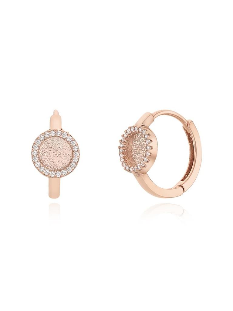 14K Circle Cubic One-Touch Earrings (Gold Filled) C24EGF187