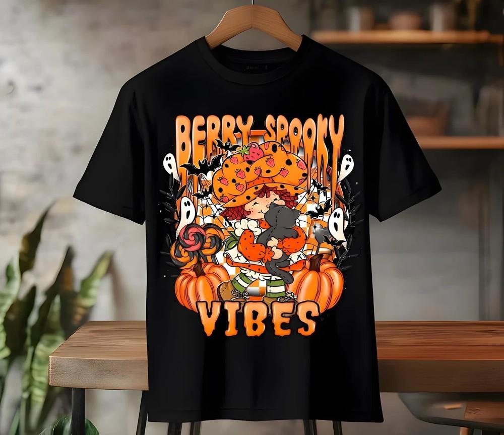 

Retro Halloween Cartoon Strawberry Shirt, Halloween Matching Shirt, Halloween St XL