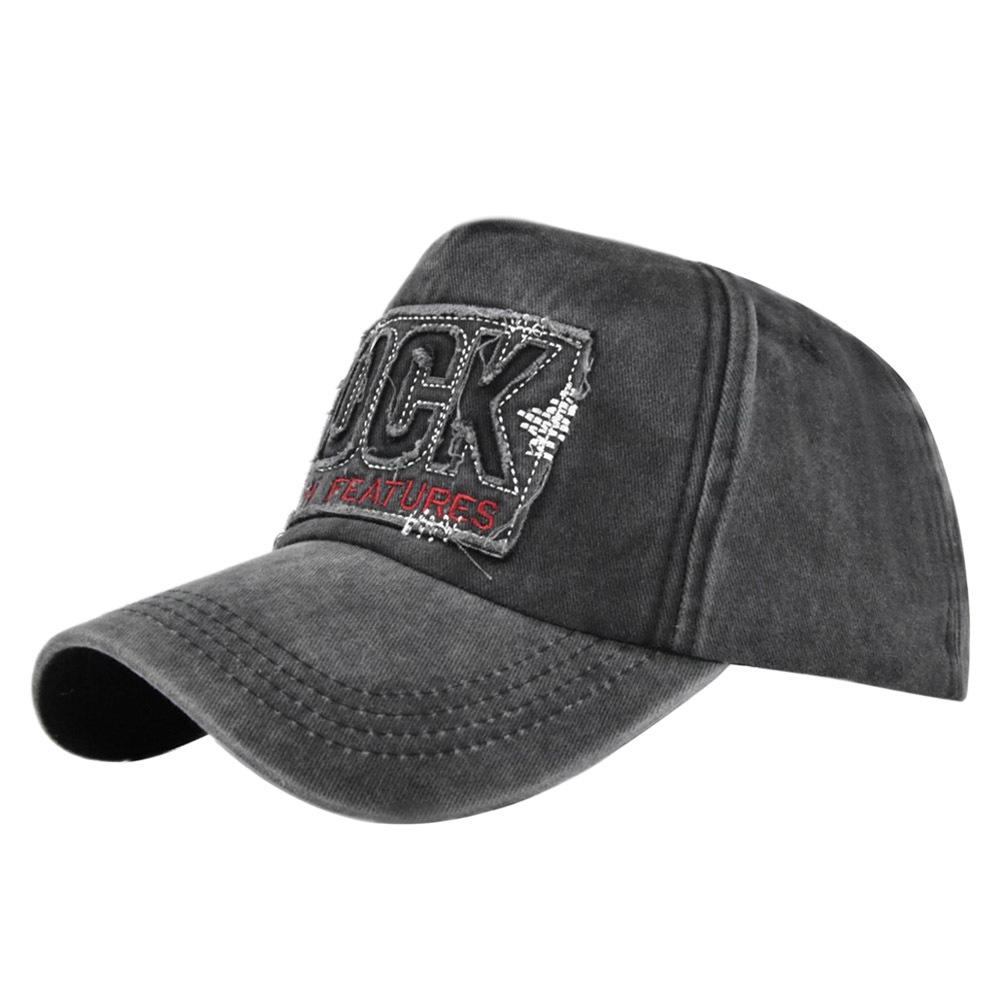 Rock stereo embroidered baseball cap distressed embroider duck tongue ancient hat sun protection sun hat men's hat