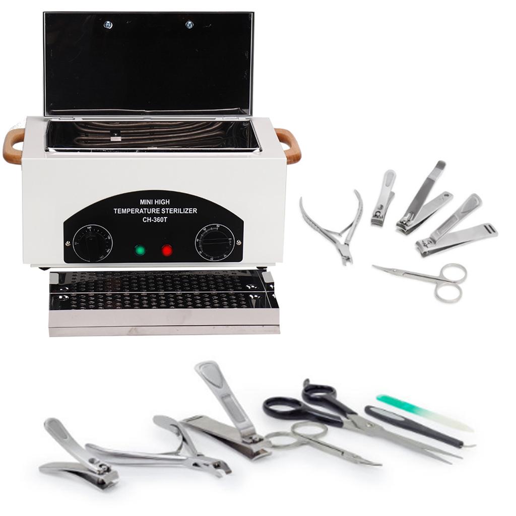 Electric High Temperature Nail Art Tool Sterilizer Manicure Disinfection Cabinet