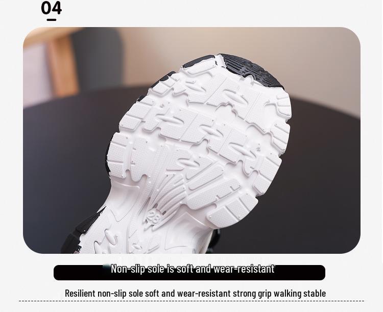 Baskets Chunky en Maille pour Enfants - Style Printemps/Automne 2026, Chaussures Décontractées Polyvalentes et Fashion pour Garçons et Filles en École Primaire