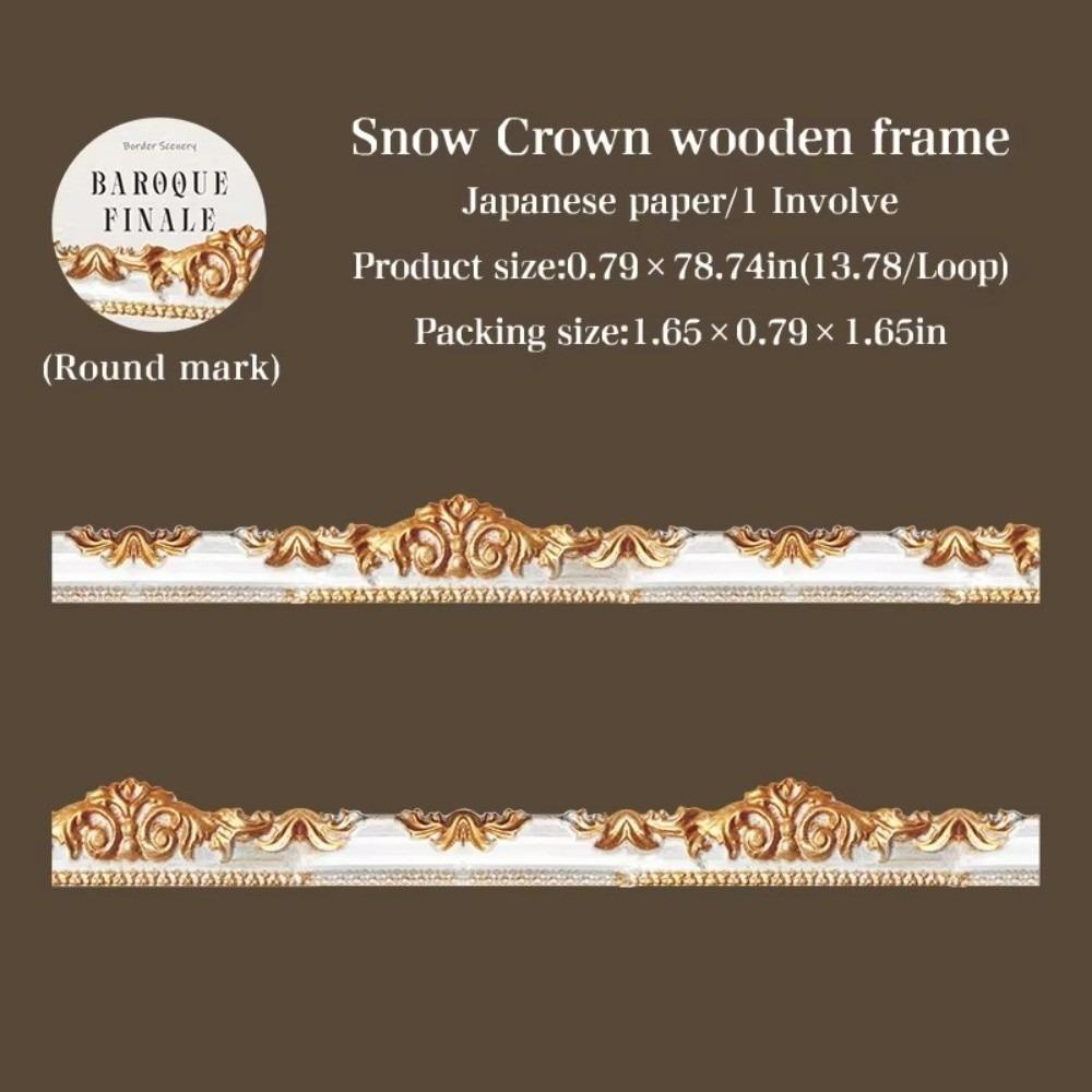 Retro Washi Tape 2m Length Baroque Style Tape Aesthetic Style Aesthetic Tape  Decorative Border A