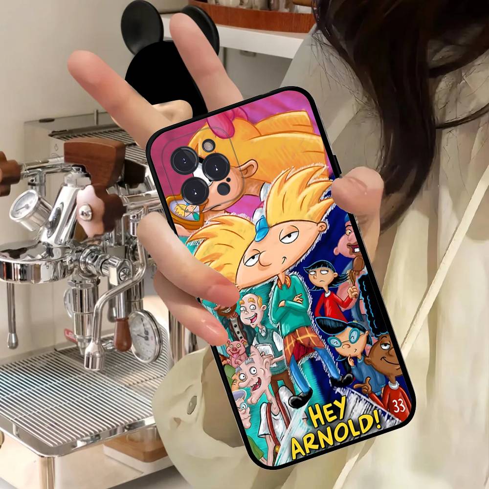 Hey A_Arnolds Cartoon For IPhone 17 16 15 14 13 12 11 Pro Max 13 17Air Shockproof Soft Phone Cases Coque