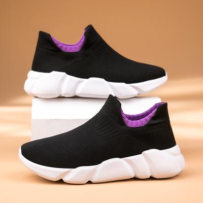 Fashion Women Casual Shoes Breathable Knit Mesh Socks Sneakers Unisex Outdoor Walking Shoes Women Trainers Plus Size 42