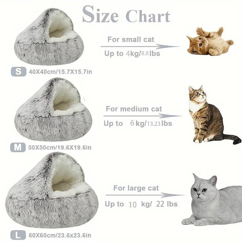 New Cat Nest Winter Pet Plush Thickened Warm Shell Design Nest Home Cat and Dog Sleeping Nest Pet Winter Warm Mattress