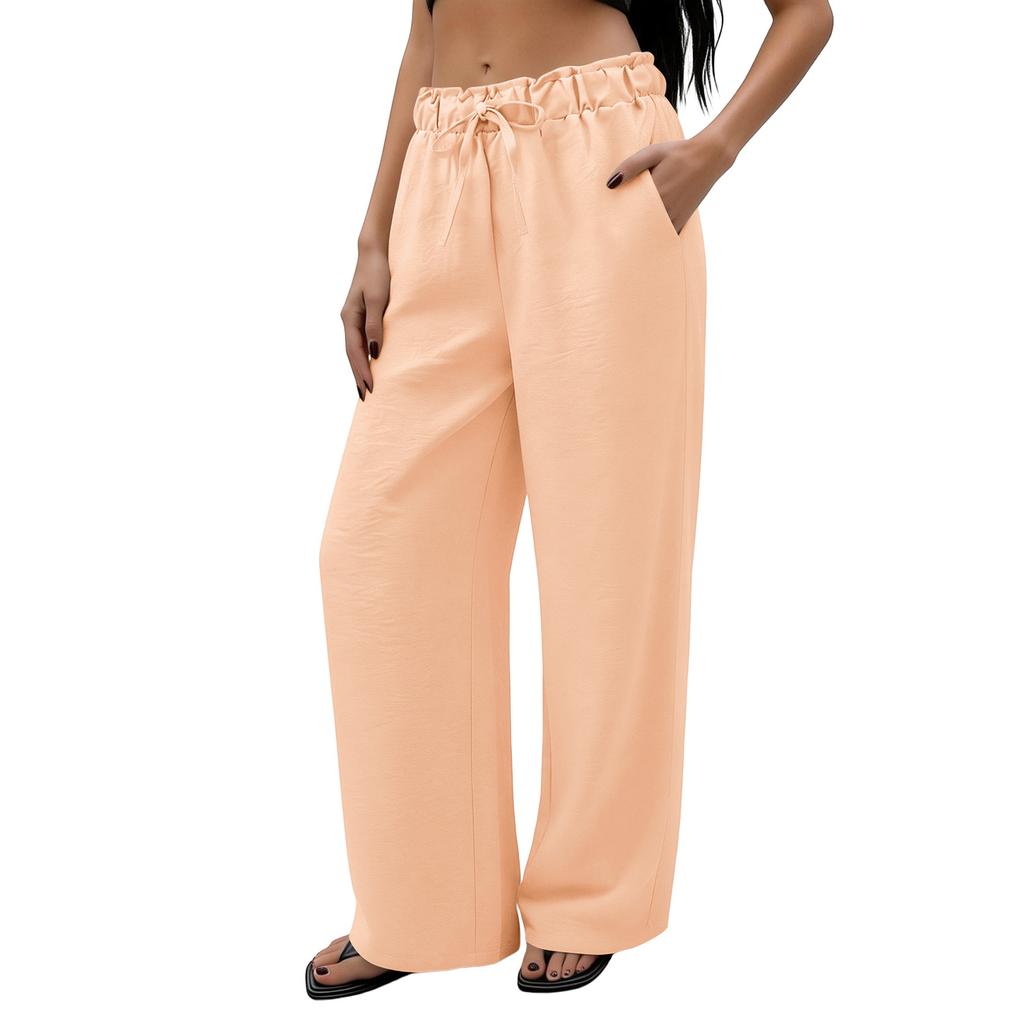 Women's Loose Wide-Leg Pants, Casual Loose-Fitting Pants With Pockets