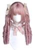 Lolita Wig with Vertical Rolls and Featuring Fluffy Curls and a Includes a Net for Added Heat Resistance and Perfect for Everyday or Everyday Pink