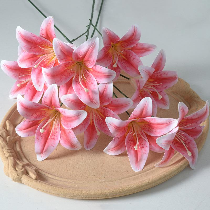 1PC Simulation Lily Artificial Flowers Wedding Hall Decor Flower Wall Shooting Props Layout Accessories DIY Decoration Supplies
