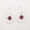 Rhodolite Gemstone 925 Sterling Silver Jewelry Handmade Earrings 1.60" For Gift EE-5-42