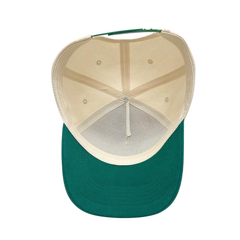 High-quality color matching pure cotton five-piece hardtop baseball cap embroidered light plate truck driver hat men's and women's casual hat