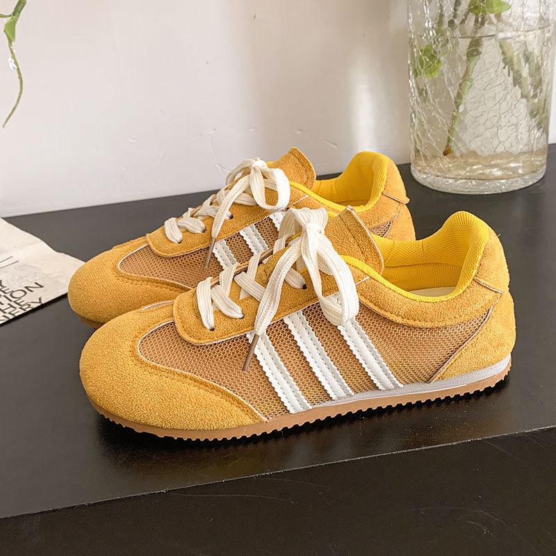 Thin German Training Shoes Women's Summer 2025 New Retro Lightweight Breathable Mesh Forrest Gump Shoes Soft-soled Sports Board Shoes