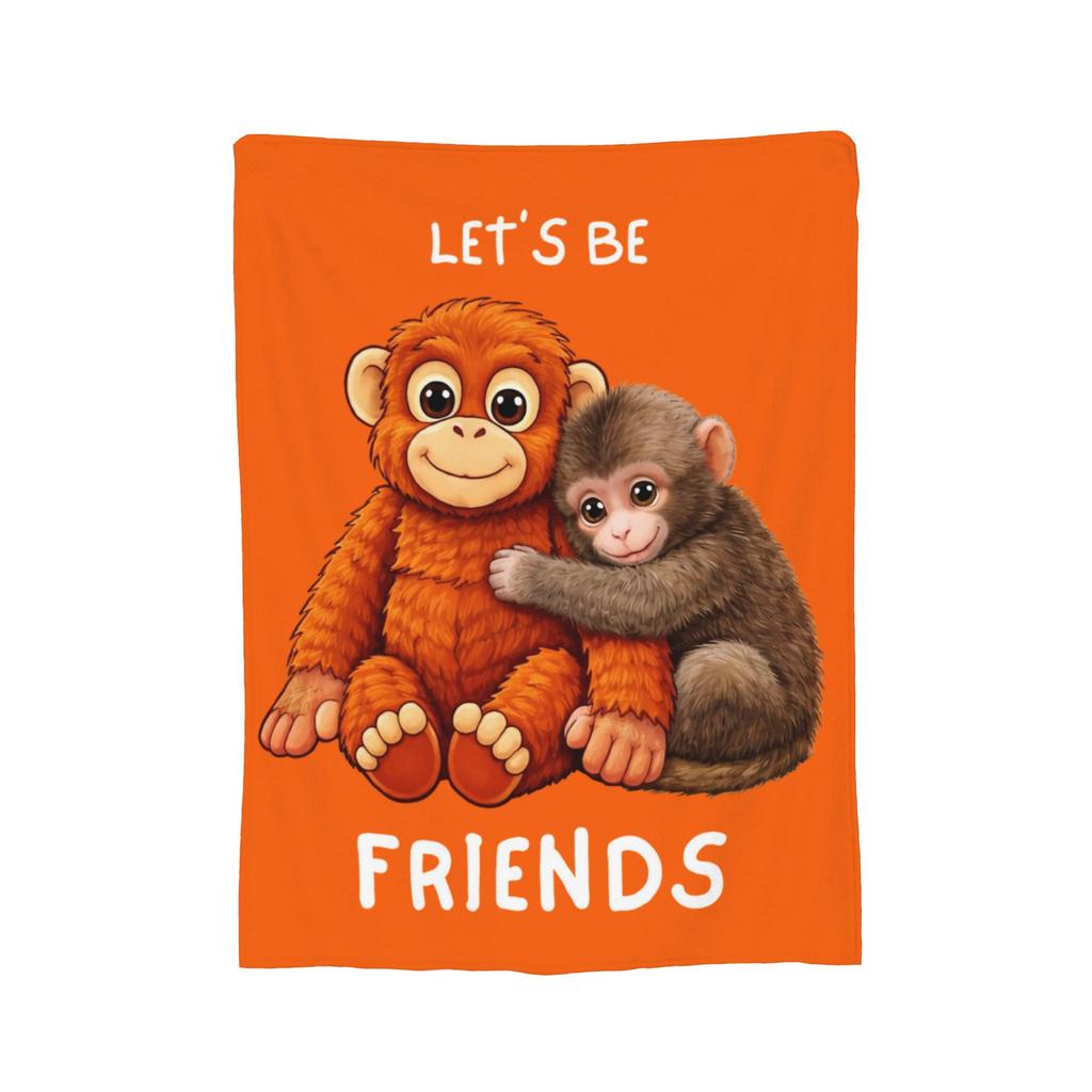 Ultimately I Have to Be Brave Lonely Punch Monkey Fleece Throw Blanket  Blankets for Home Travel Super Soft Plush Thin Quilt,