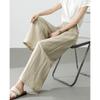Demana Women's Tencel Linen Breathable Wide-Leg Capris