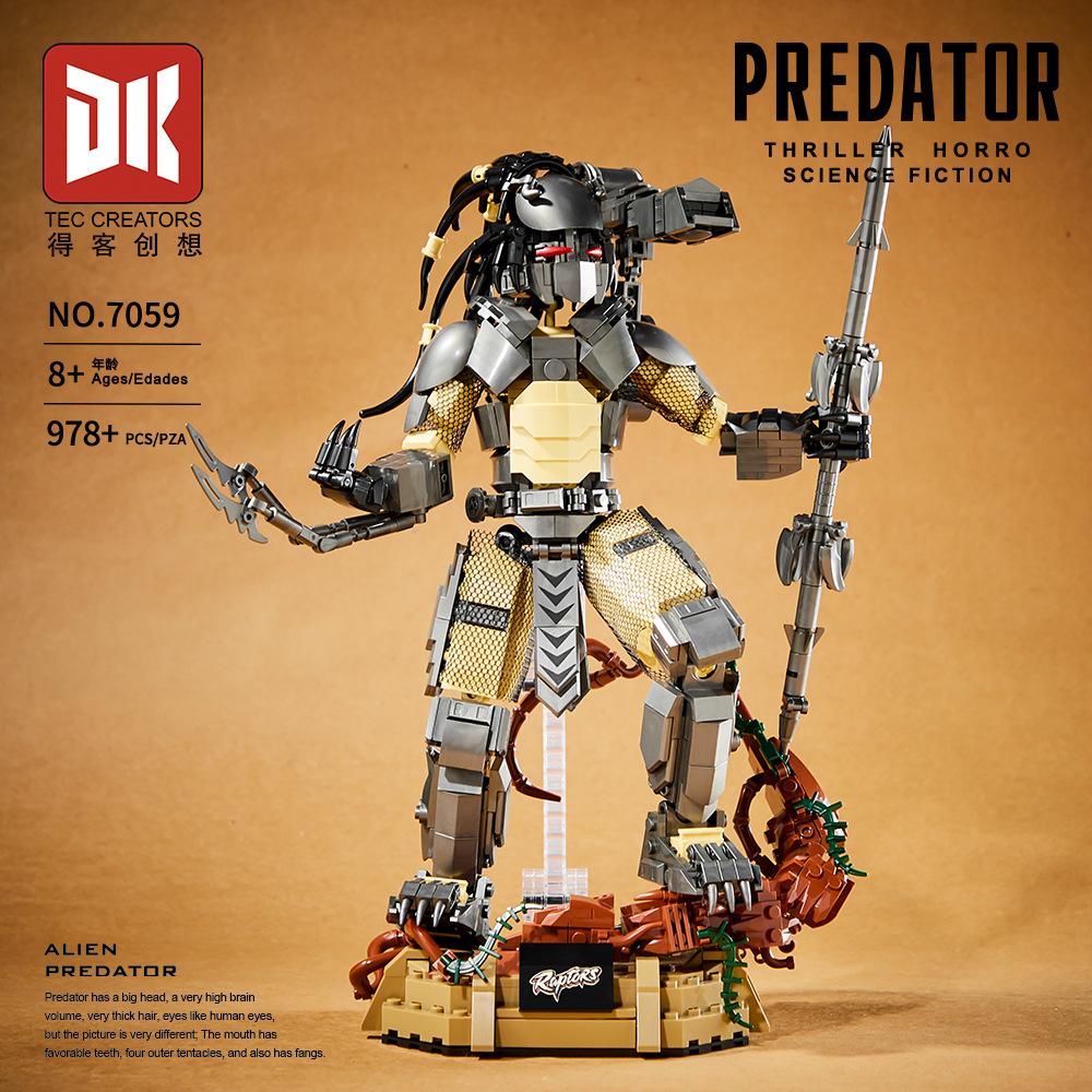 Predator MOC Bausteine Klassiker Film Alien DIY Mini Steine Figur 978 Teile Montage Spielzeug Für Kinder Geburtstagsgeschenke