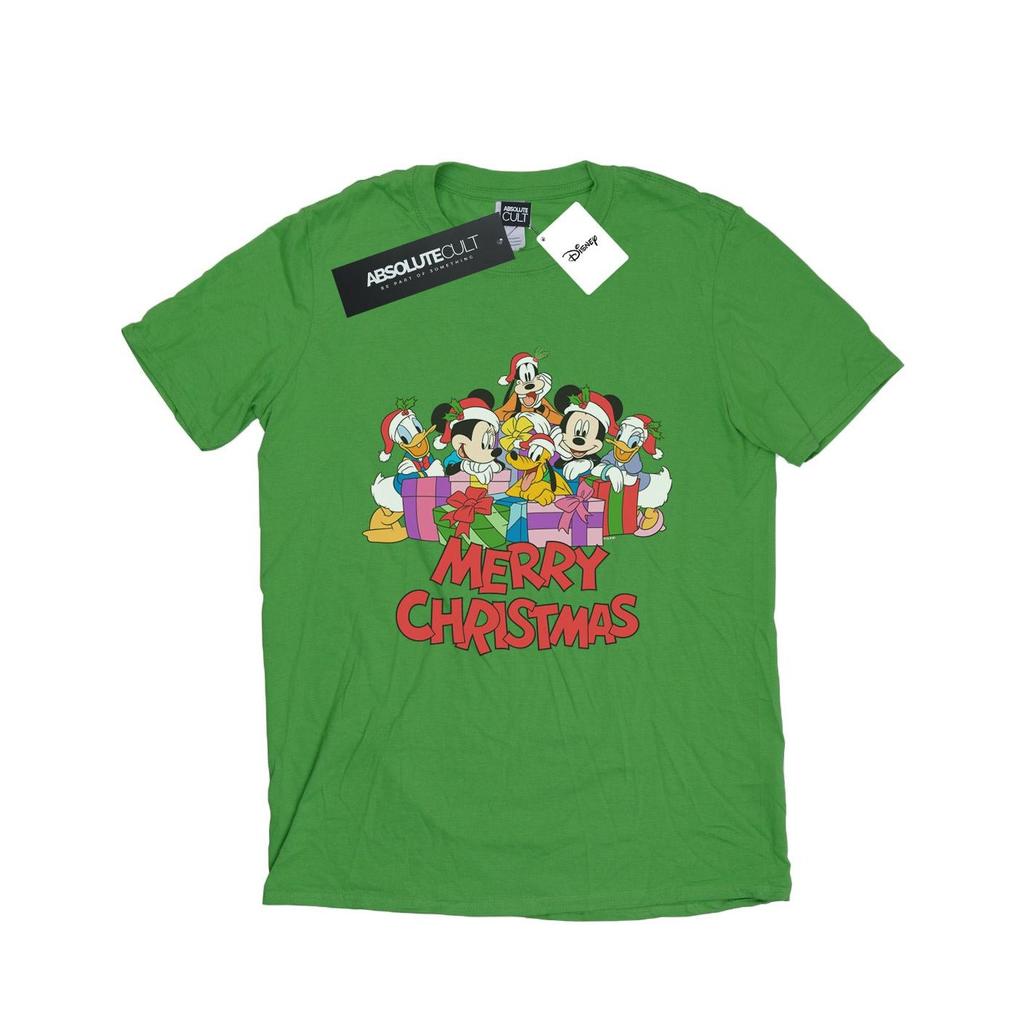 Disney Womens/Ladies Mickey Mouse And Friends Christmas Cotton Boyfriend T-Shirt