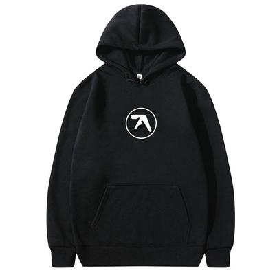 Aphex Twin Logo Print Hoodie Men Women Casual Vintage Fleece Cotton Hooded Sweatshirt Male Hip Hop Oversized Pullover Hoodies