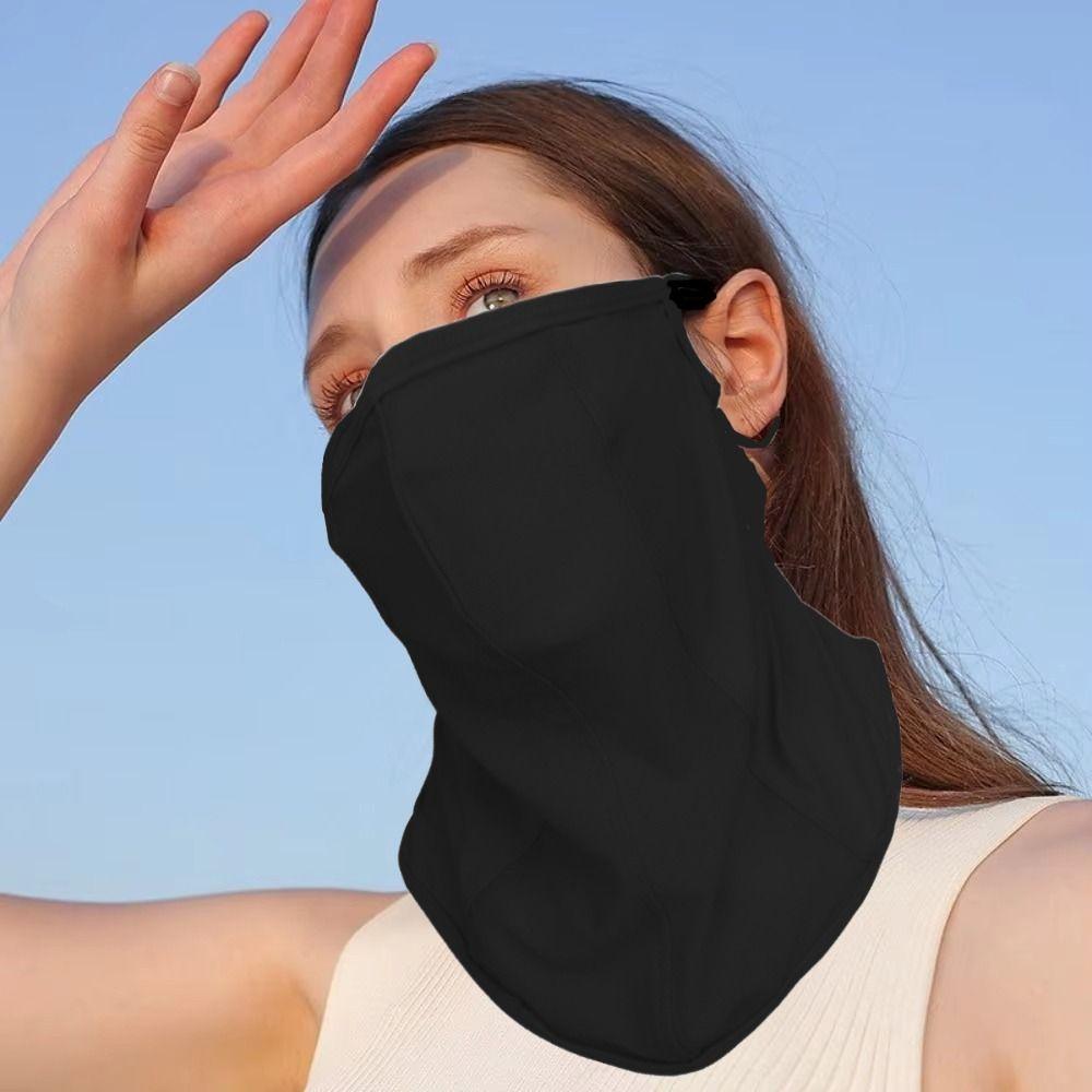 Thin Breathable Face Mask Ice Silk Summer Sunscreen Mask Ice Silk Face Scarf  Unisex