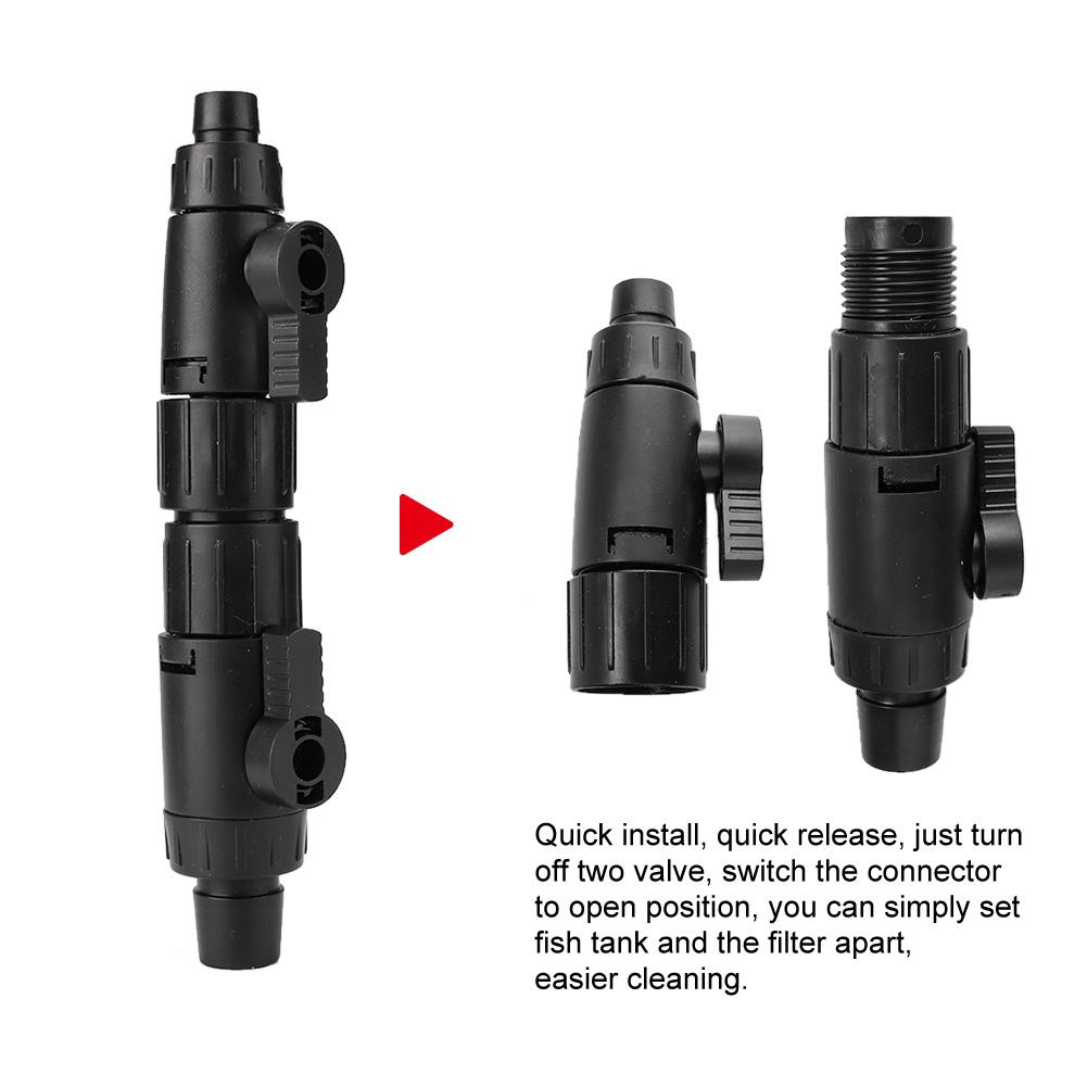 Conector cu eliberare rapidă pentru furtunul și supapa de acvariu pentru acvariu (12 mm până la 16 mm)