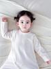 Infant Autumn Long-Sleeve Sleeveless Diagonal Collar Bodysuit Pajamas, Warm & Close-Fitting, Spring Class A