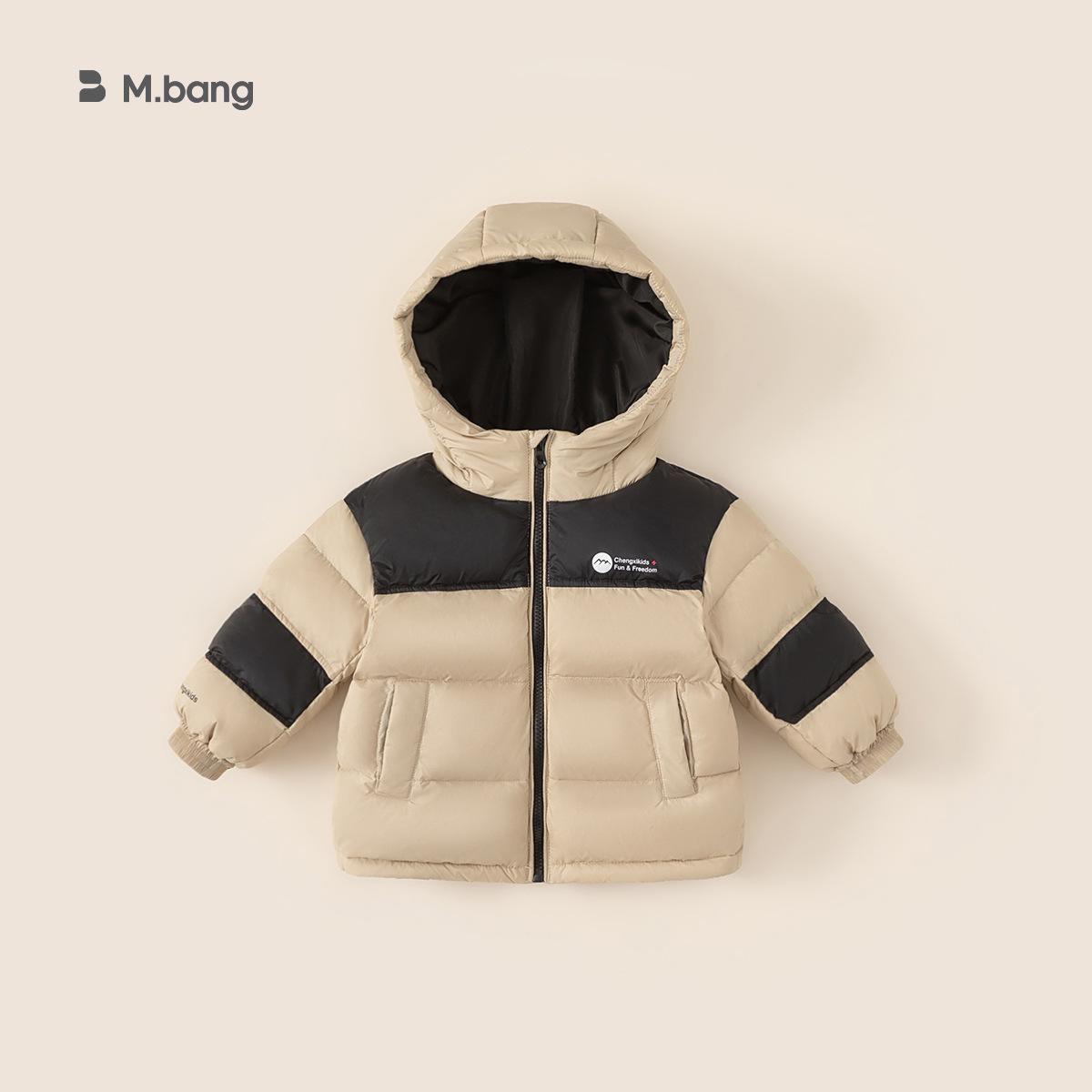 

Детская куртка-пуховик Youbao: 2024 Осень/Зима Уличное пальто для мальчиков с цветными блоками из белого утиного пуха - Теплое и толстое 150 with 120.1g filling хаки