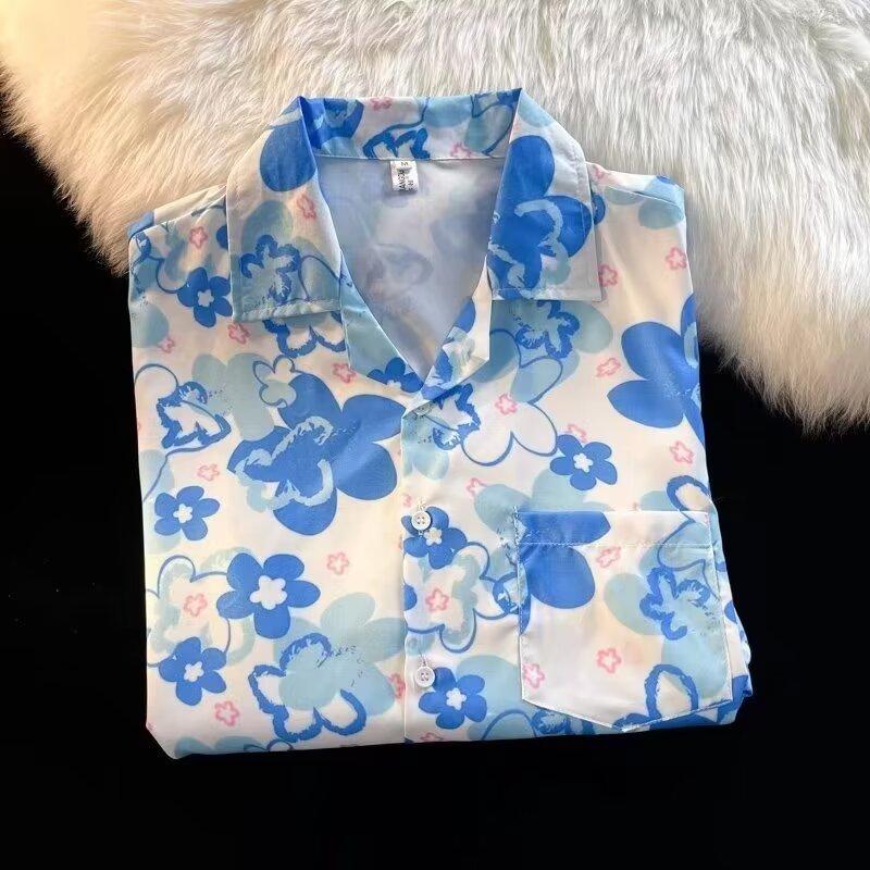 2024 Vintage košile Pánská Letní Ležérní Studentská Volná Niche Pánský Top Na Svršek