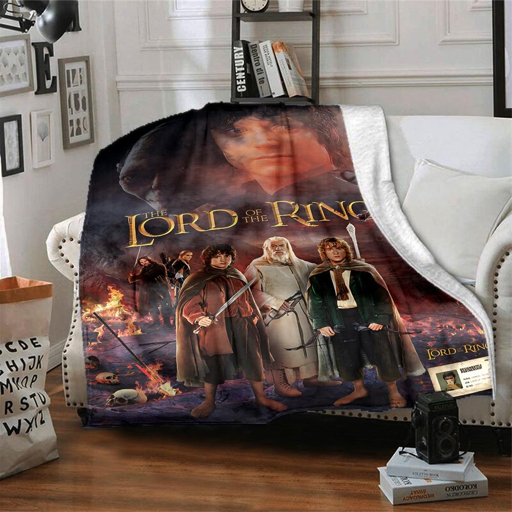 1pc Lord of the Rings Flannel Blanket Soft Warm Throw for Home, Office, Travel, All-Season Cozy Bedding GiftL1311