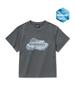 DISCOVERY EXPEDITION Freshvent Women'S Crop Washed Graphic Short Sleeve T-Shirt (D/Grey)