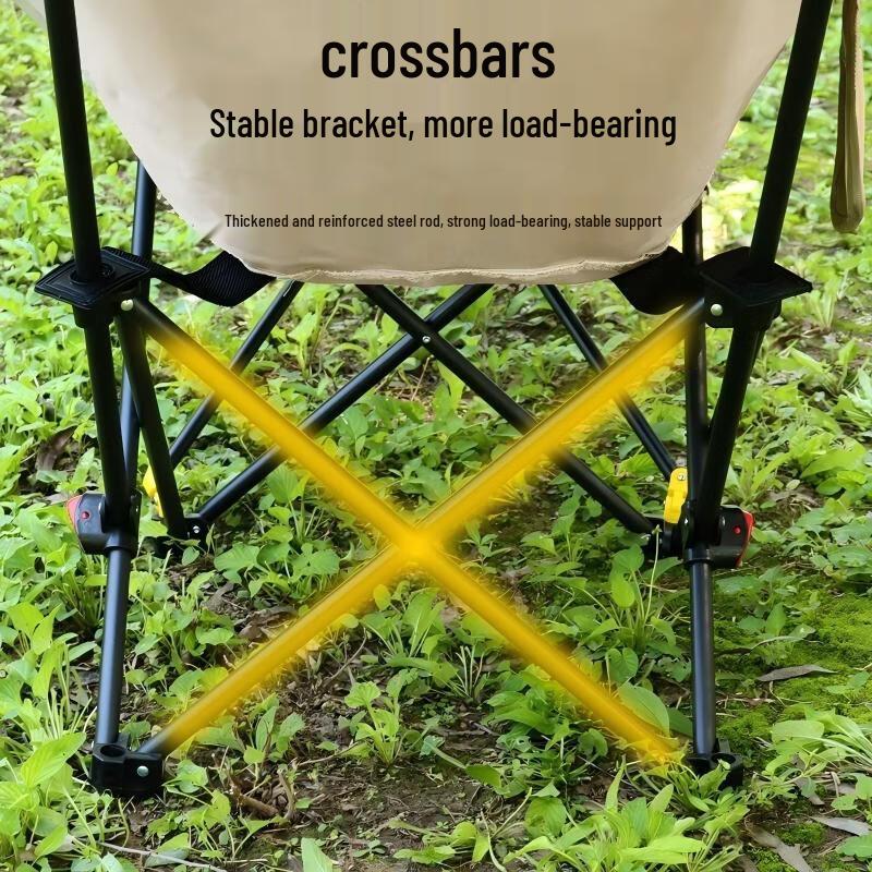 HJS102 Adjustable High-Back Folding Recliner for Camping & Office