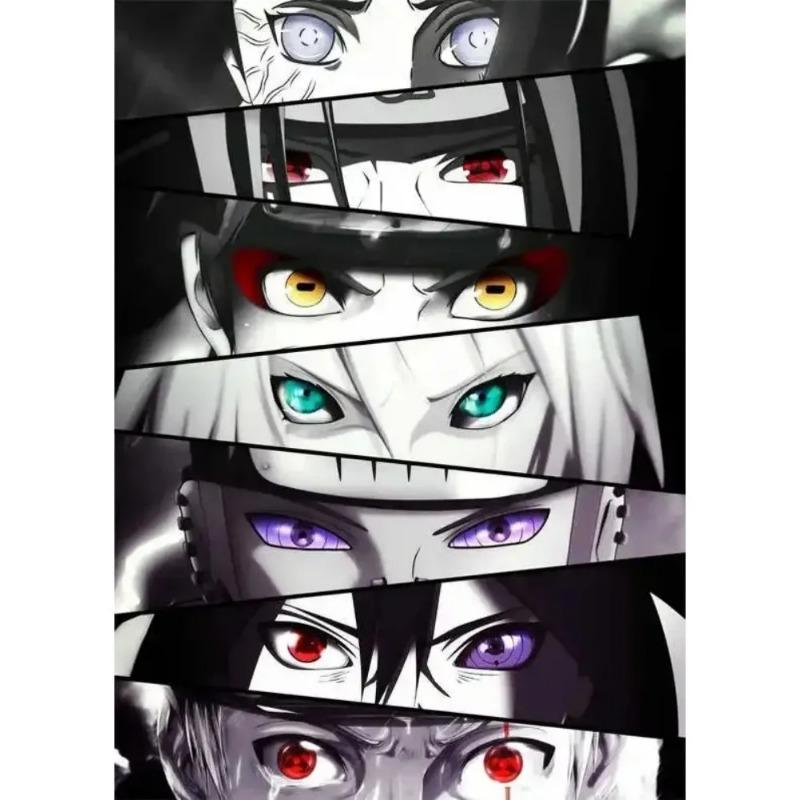 Anime-Figuren-Augen-Poster, ästhetisch, Hunter x Hunter Attack on Titan, Dämonenjäger, Manga-Leinwandgemälde, Wandkunst, Kawaii-Zimmerdeko