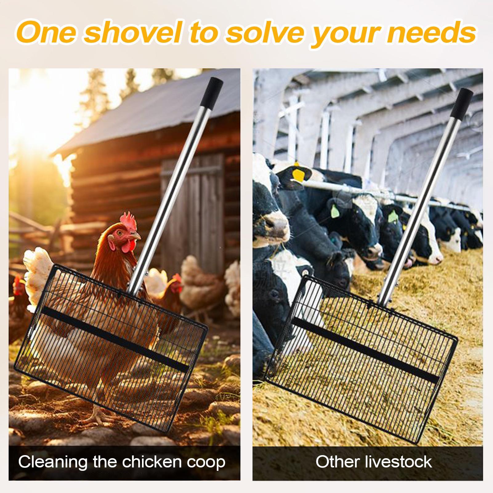 

Граблі для курника Висувна лопатка для котячого туалету Інструменти для чищення курника Лопата для посліду Садові інструменти для відділення посліду та сміття China Mainland