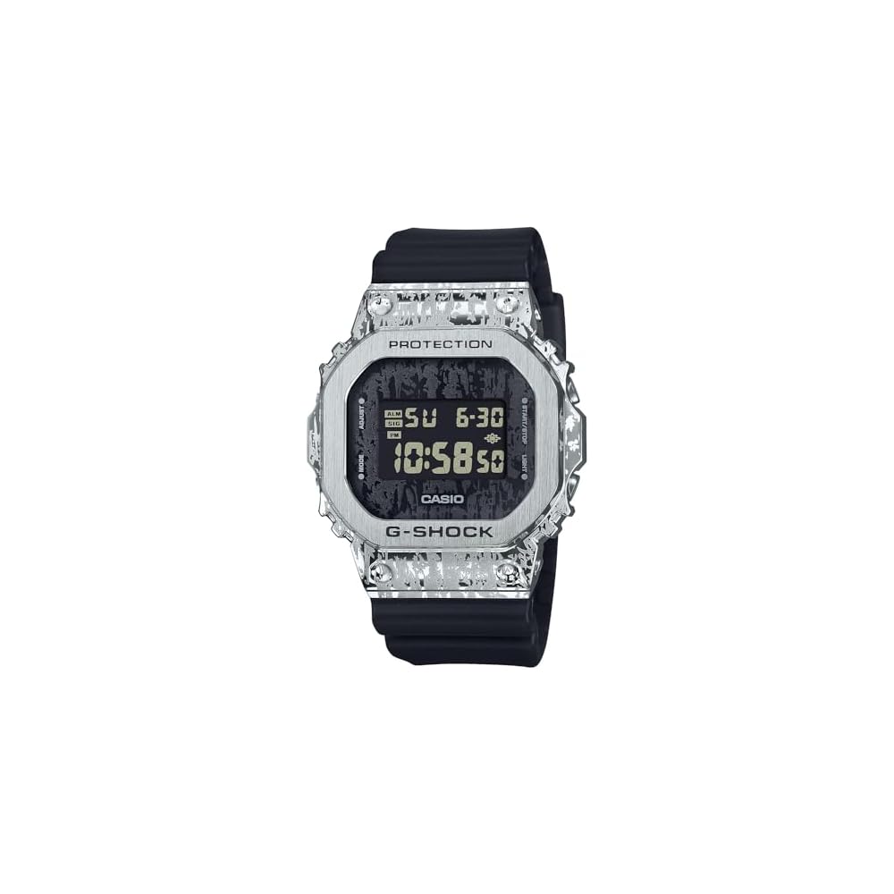 Мужские часы Casio G-Shock Серия Grunge Camouflage GM-5600GC-1JF Черный Металлическое Покрытие Водонепроницаемость 200M