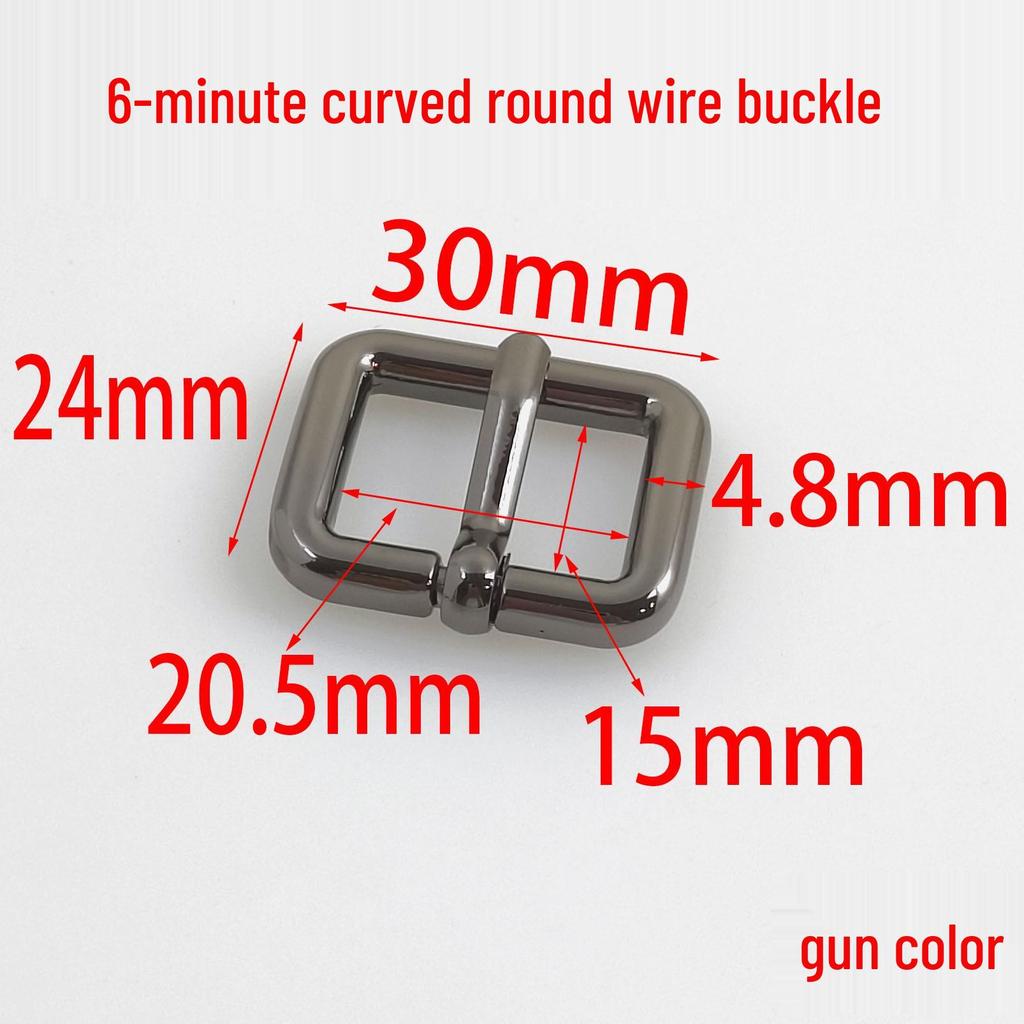 20mm Curved Gold Round Mouth Shoe Buckle