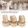 6pcs 2M/Roll Burlap Rolls White Lace Yellow Jute Hessian Jute Ribbon Rustic Style Decorative Ribbon Burlap Lace Ribbon