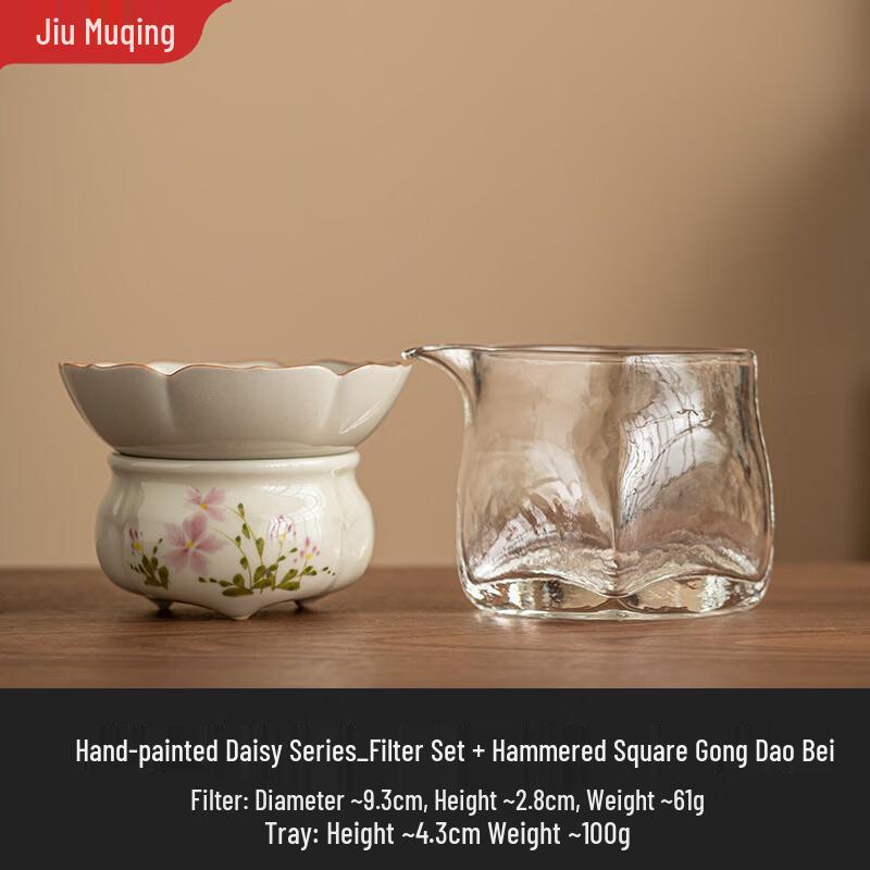 Jiumuqing Ceramic Tea Strainer & Gongdao Cup Set