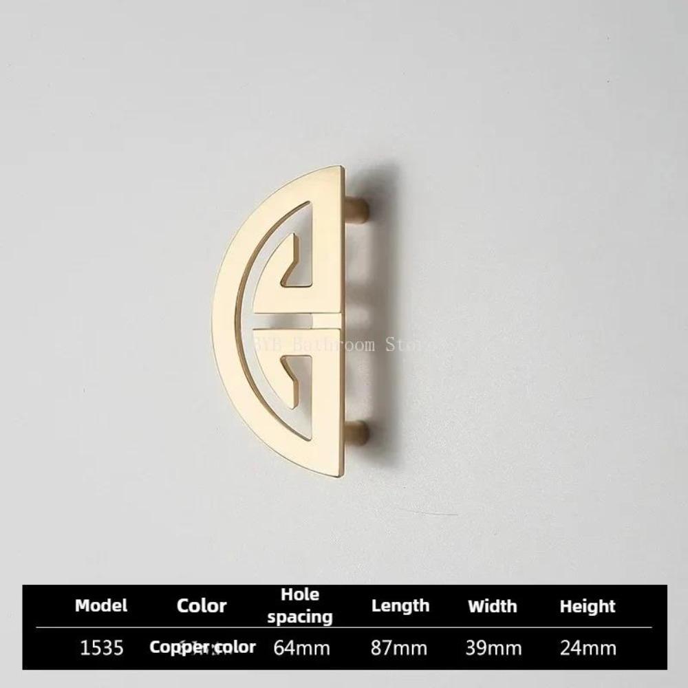 Durable Brushed Finish Cabinet Door Handle Gold Chinese Style Wardrobe Door Handle Lengthened Cabinet Door Knob Cupboard