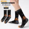 30% Merino Wool Outdoor Hiking Mid-Tube Socks - Thick & Warm for Sports & Mountaineering