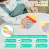 2PCS Push Bubble Pop Fidget Sensory Toy, Autism Special Needs Silicone Stress Reliever Toy, Anti-Anxiety Squeeze Se