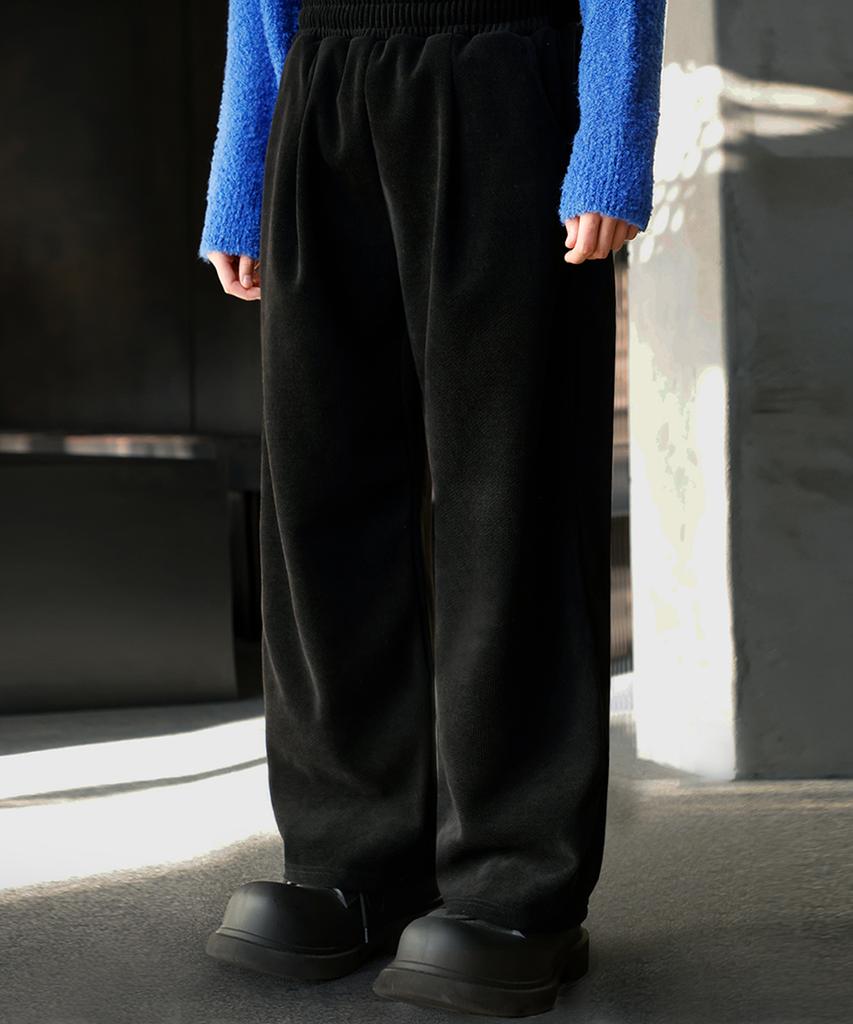 SIGNATURE Soft Heavy Corduroy One-Pleat Elastic Pants [3 Colors]