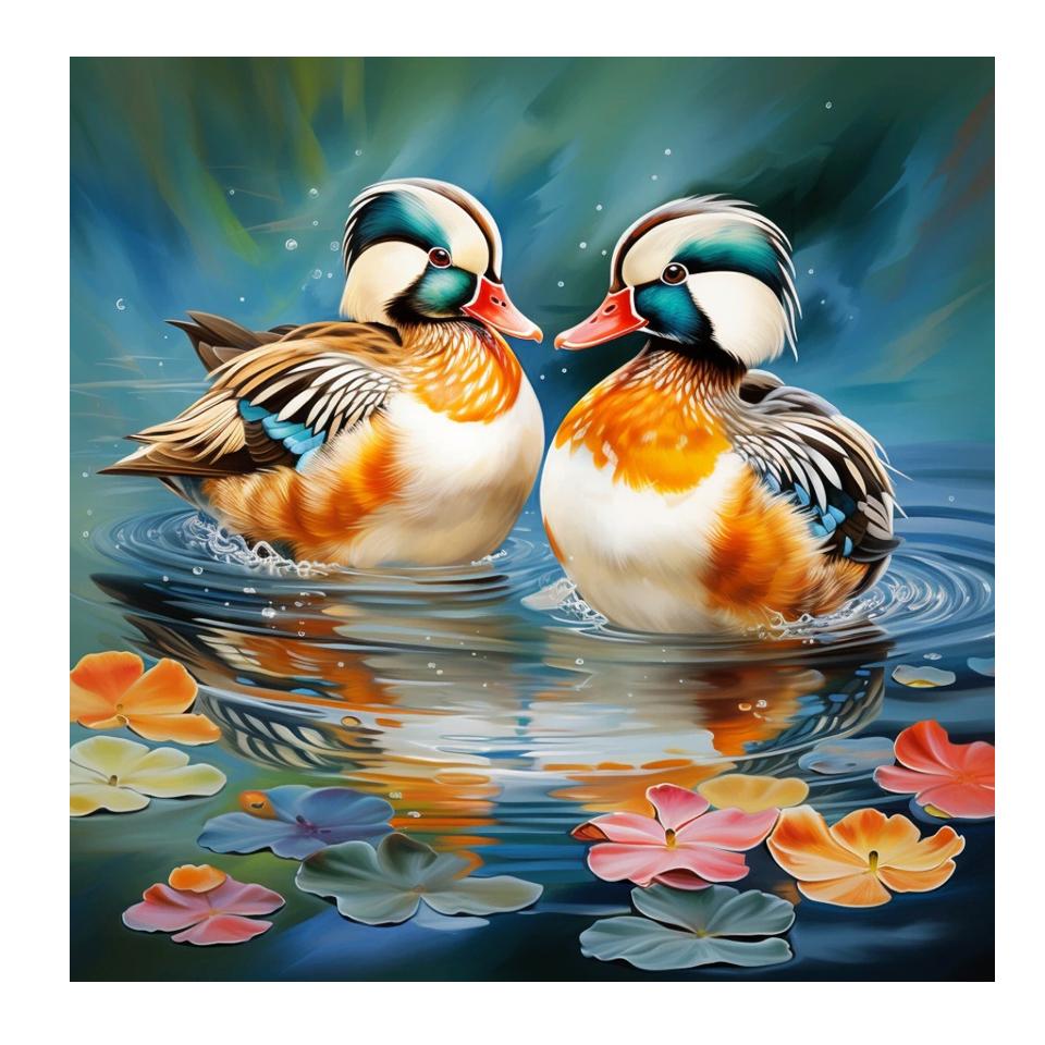 

5d алмазная живопись утка-мандарин вышивка крестиком полный комплект животных Алмазная мозаика предметы украшения дома Full Round 20x30CM