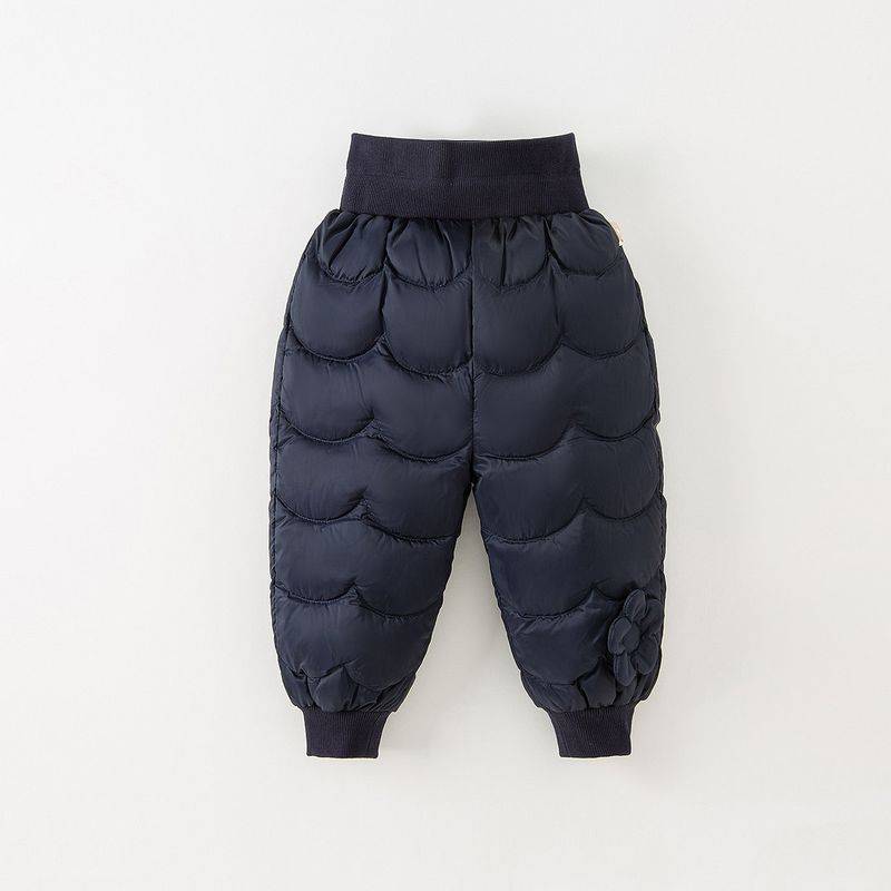 David Bella Girls  White Duck down Pants 2026 New Winter Children s Boys  Long Pants Baby Warm Long Pants Navy Blue [Ready in Stock] 110