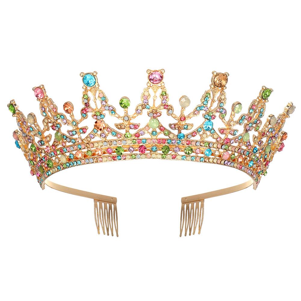 Europa und die Vereinigten Staaten voller Diamantkronen, Brautkopfbedeckungen, Hochzeitsstirnbänder, Haarschmuck für Studio-Tanzpartys, Kronen und große Kronen