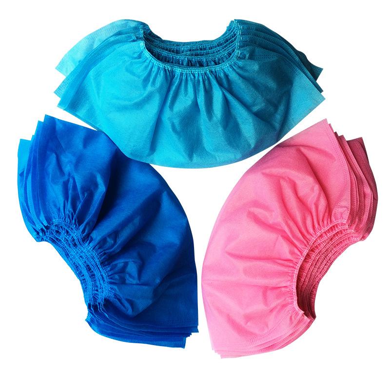 100Pcs Disposable Non-Slip Shoe Covers Thick Nonwoven Arctic-Proof Degradable for Home Hospital Visits Banya Sauna Protection