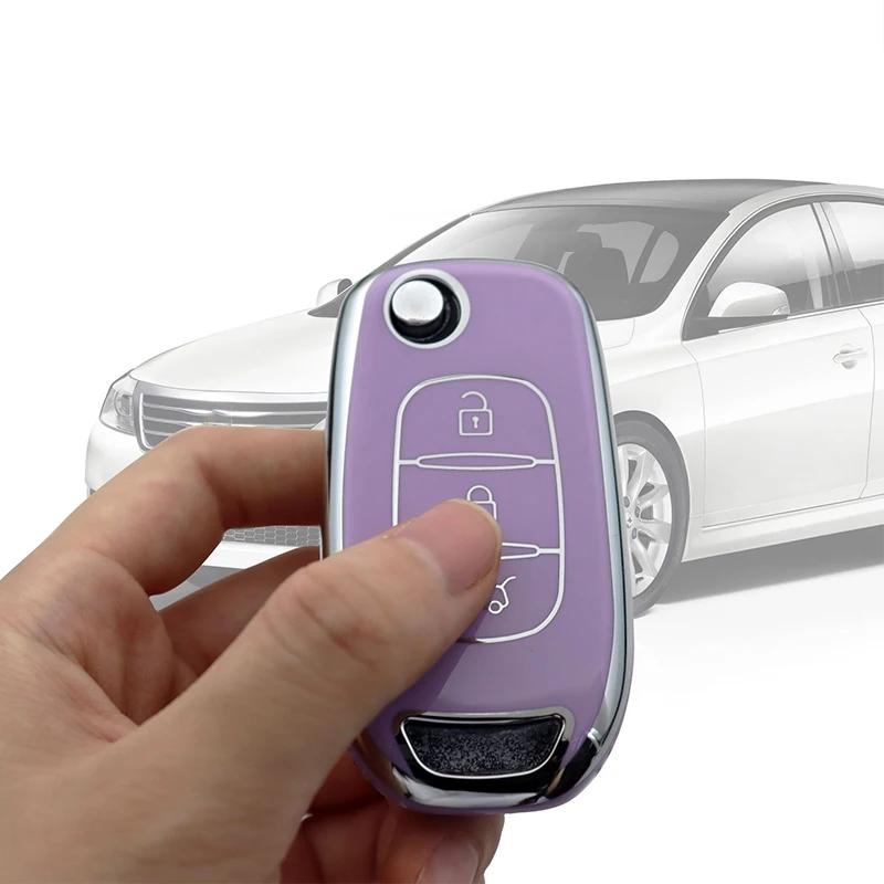 Shell Fob Accessories For Renault Kadjar Captur Megane Sandero Stepway Logan Clio 5 Arkana   Tpu Car Flip Key Case Cover